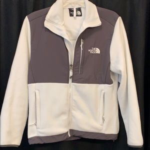 Great condition white and gray North Face jacket